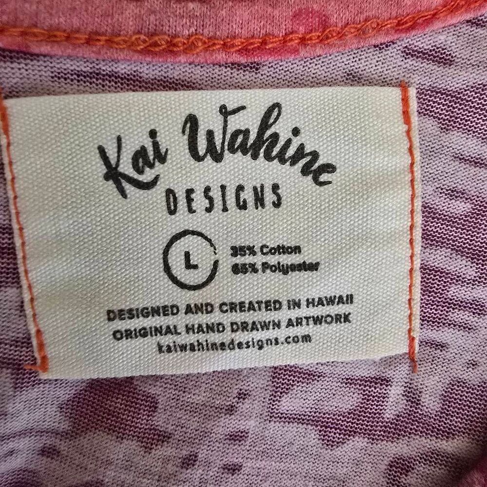 Kai Wahine Designs St Thomas VI Hibiscus Burnout Tank Cover Up Dress Pockets L - Picture 2 of 10